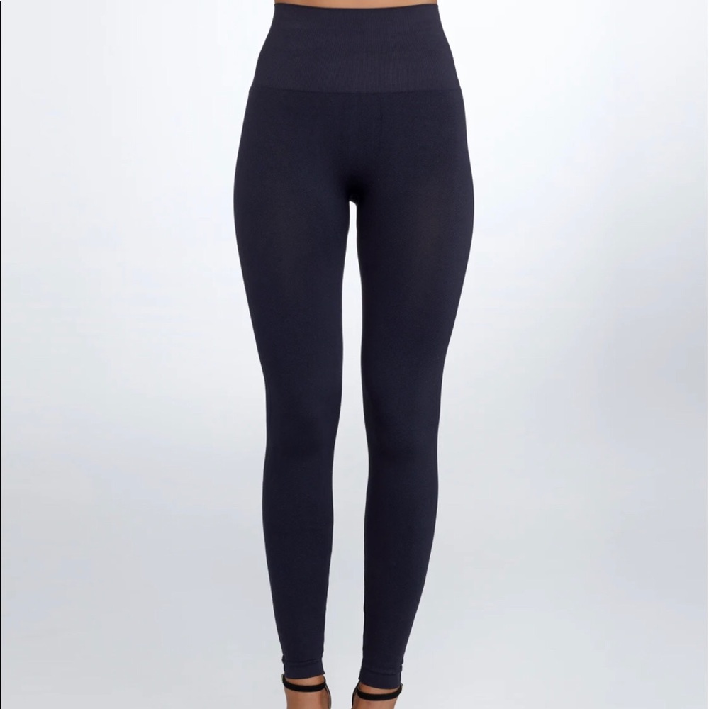 Spanx Look At Me Now Dark Navy Blue Leggings Women’s Size M